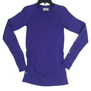 Athleta Finish‎ Fast Top Running Stretch Reflective Long Sleeve Purple Womens XS